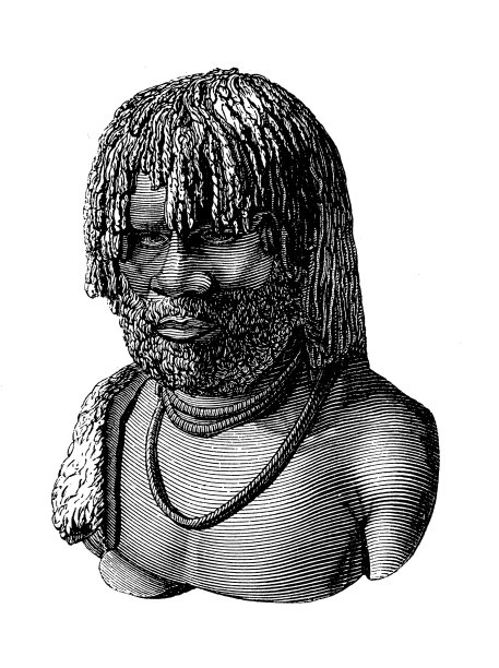 塔斯马尼亚土著(古董木刻)图片下载