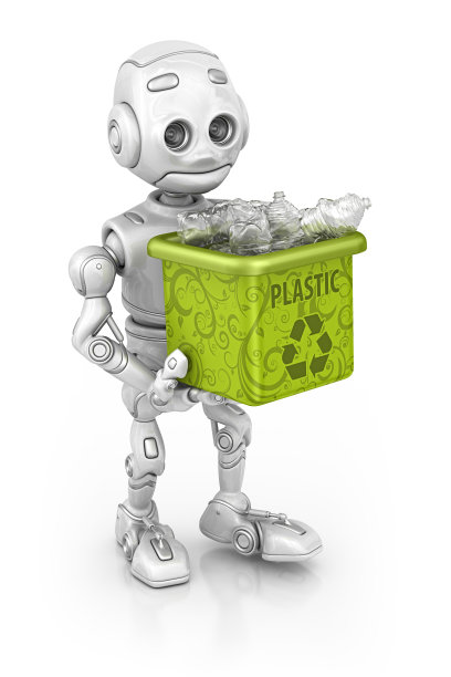 手持回收箱的机器人图片下载
