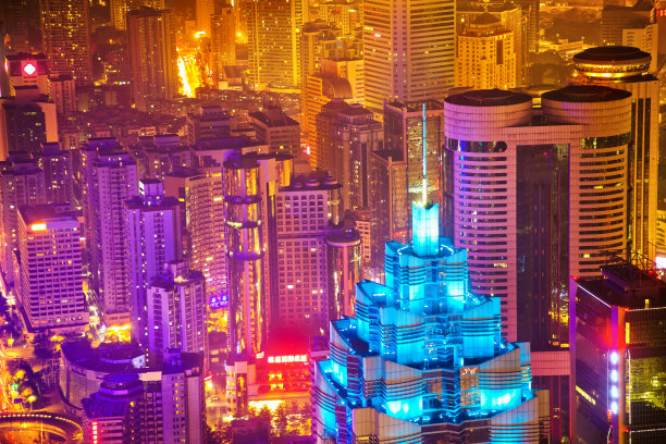 黄昏的现代城市素材图片