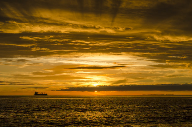 普吉特海湾日落图片下载