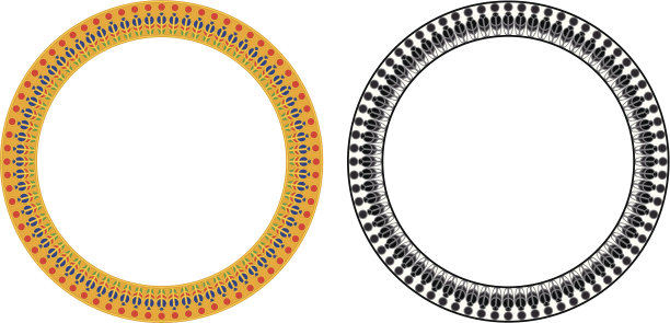 圆的埃及框架图片下载