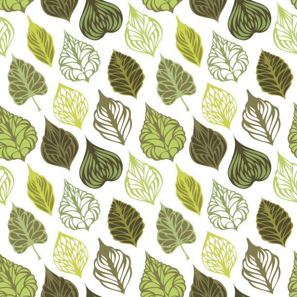 无缝的树叶图案图片下载