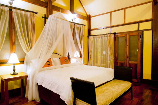 东南亚豪华别墅酒店客房图片下载