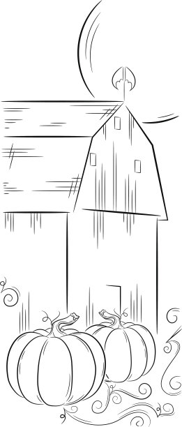 万圣节谷仓和南瓜图片下载