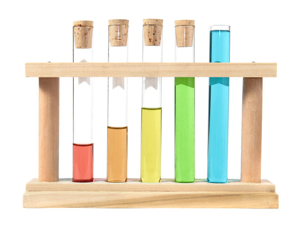 彩虹试管在木架子上显示生长图片下载