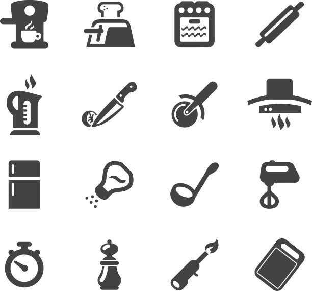 厨房乐趣剪影图标2图片下载