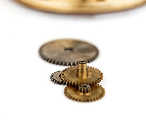 旧怀表上的齿轮图片下载