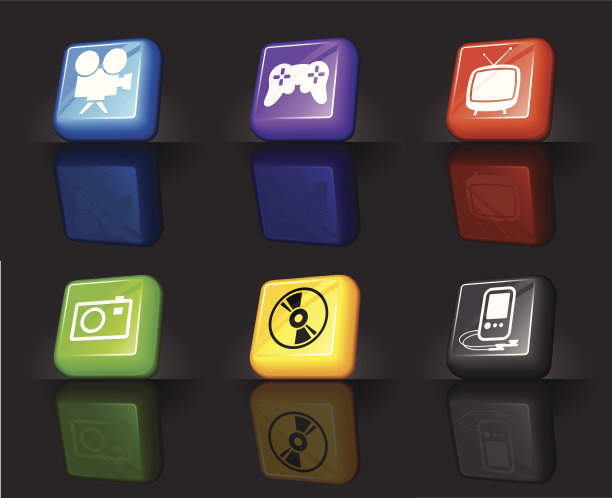 娱乐互联网版税免费矢量图标集图片下载