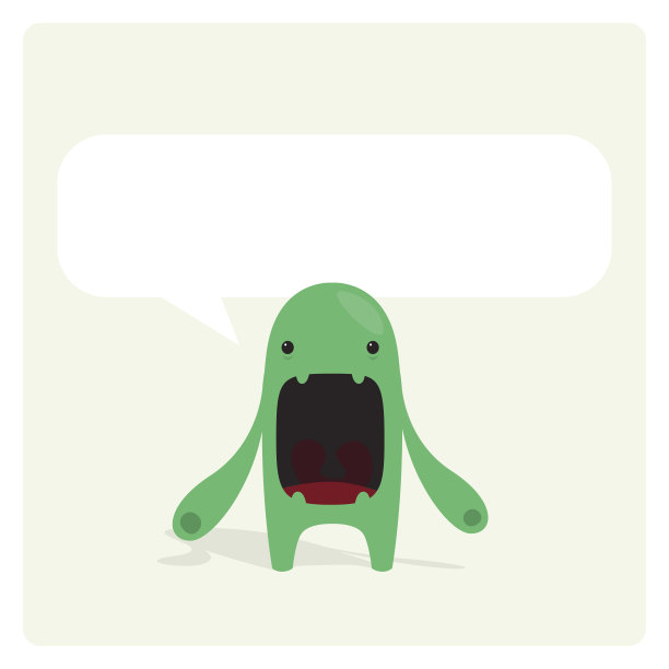 可爱的绿色角色无聊和抱怨图片下载