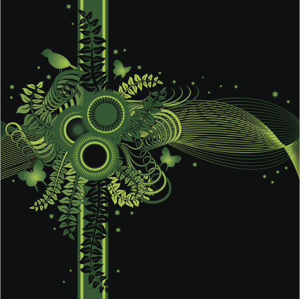 绿色有机春天点缀图片下载