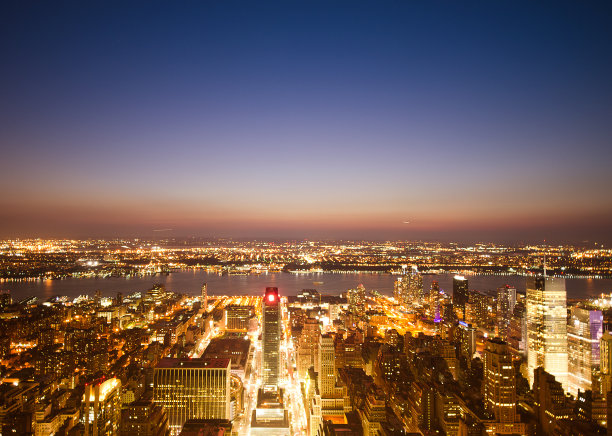 时代广场夜间鸟瞰图图片下载