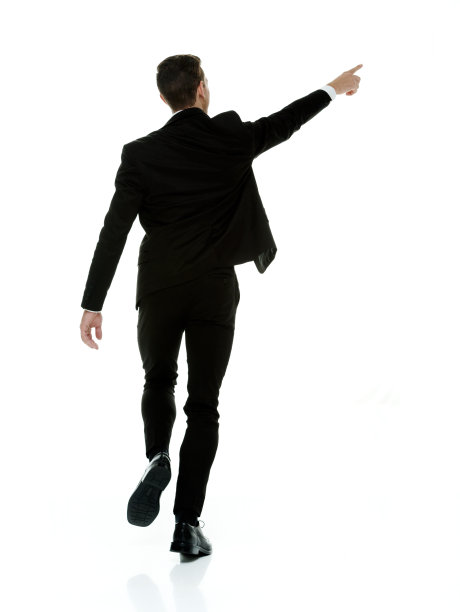 商人一边跑一边指指点点图片下载