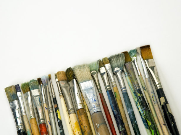 使用良好的艺术画笔在白纸上复制空间图片下载