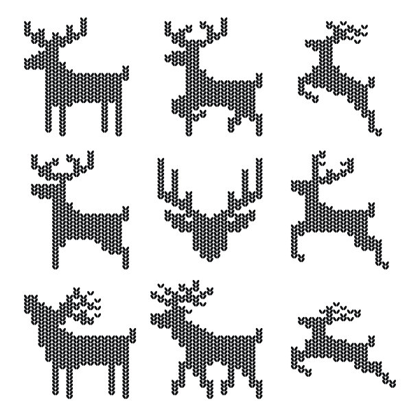 针织圣诞驯鹿图片下载