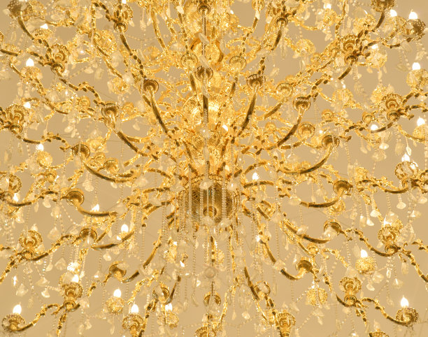 豪华复古水晶吊灯背景图片下载