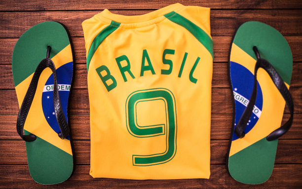通用巴西球衣与flip flop图片下载