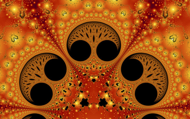 基于分形生命树的圣诞彩灯装饰图片下载