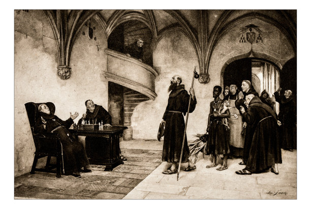 《传教士的归来》的古代插图图片下载