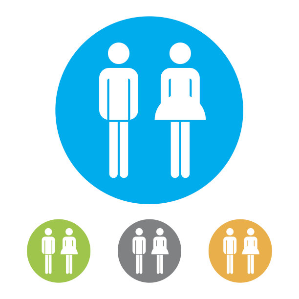 男性和女性的图标。向量图片下载