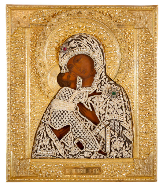 俄罗斯偶像，19世纪，费奥多罗夫斯卡娅上帝之母图片下载