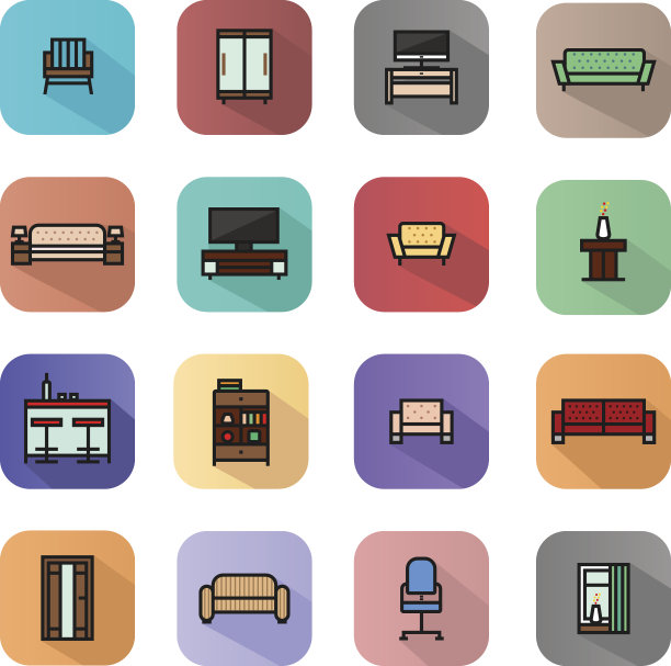 公寓家具图标图片下载
