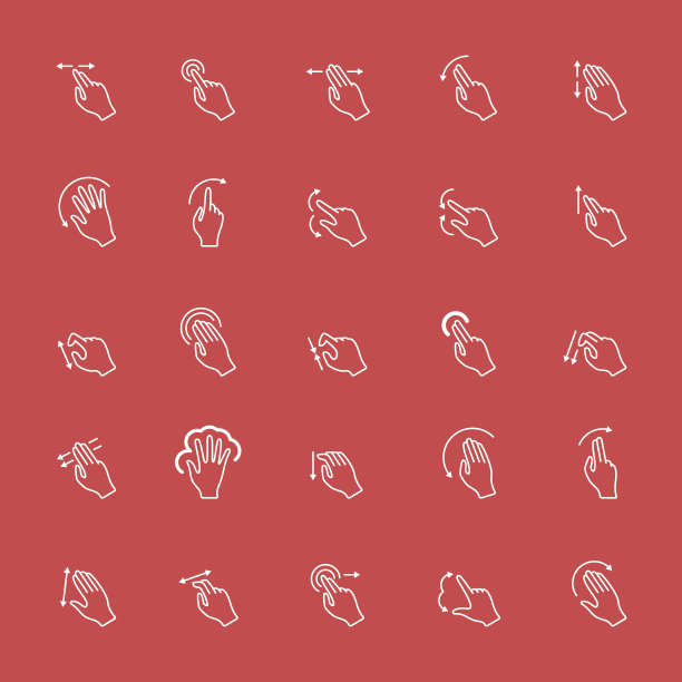 触控板手势图标图片下载