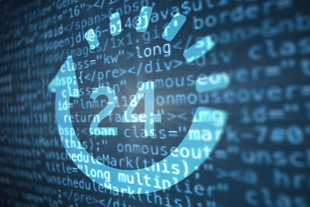 电脑数据代码屏幕24小时图标图片下载