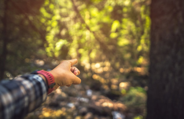 用手指指明前进的方向图片下载