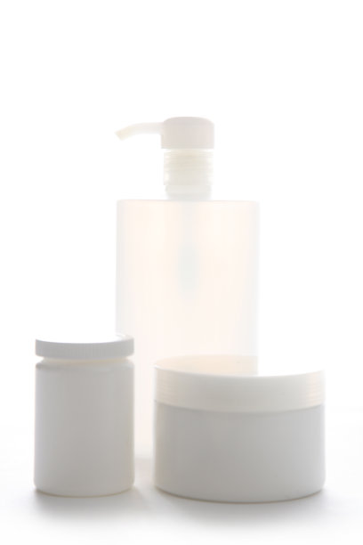 白色化妆瓶和罐子图片下载