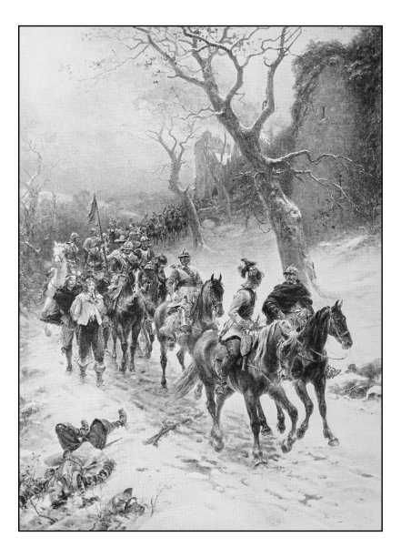 古董画照片:归来的士兵图片下载