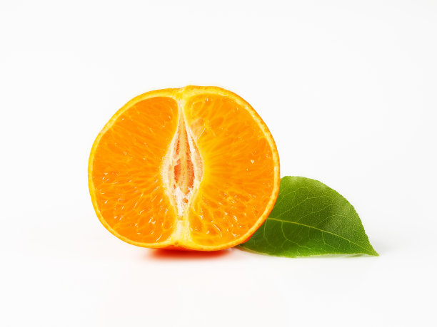 半个新鲜的橘子图片下载