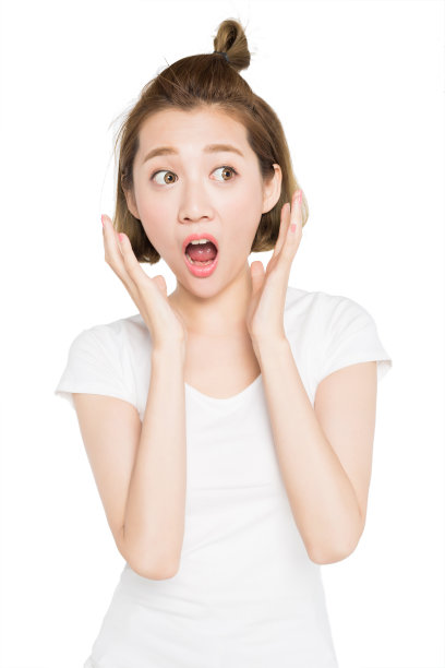 女人面部表情的特写图片下载