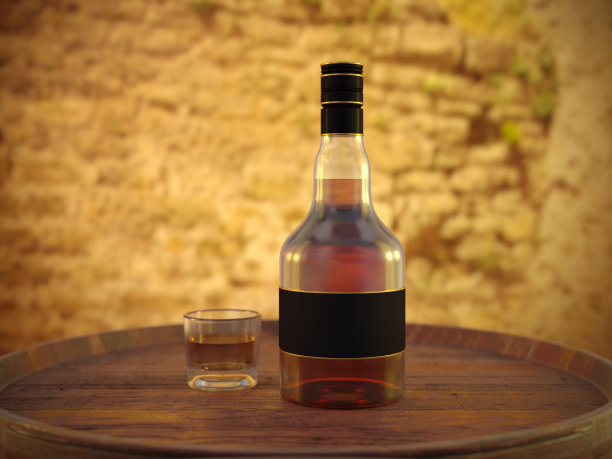 酒窖里的一杯优质威士忌图片下载