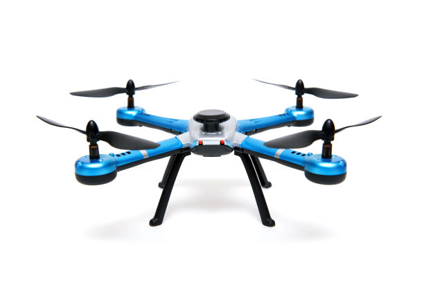 四旋翼无人机孤立在白色背景上图片下载