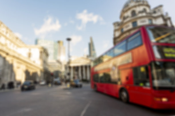 伦敦城的散焦视图图片下载