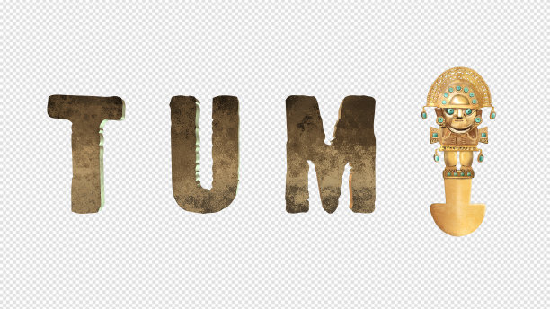 黄金Tumi 3d标题与剪切路径图片下载