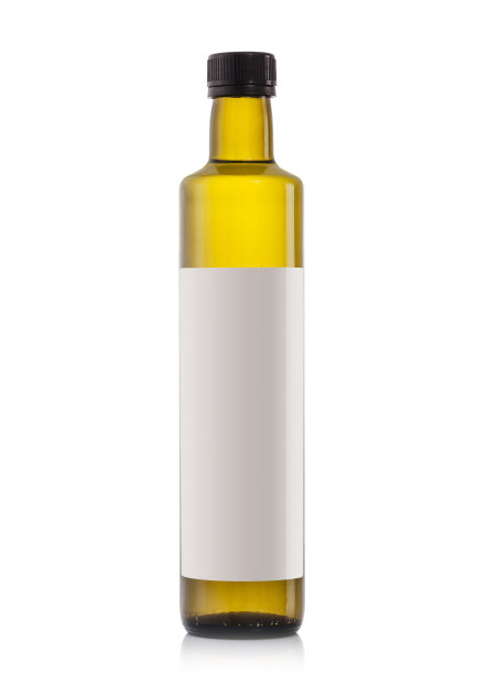 带空白标签的玻璃油瓶，500ml图片下载