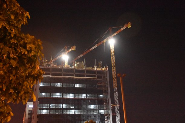 夜间建筑工地图片下载