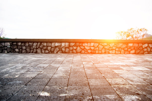 空的水泥平台与天空的背景图片下载
