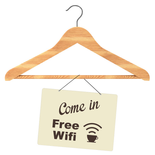 衣架店开免费wifi招牌图片下载