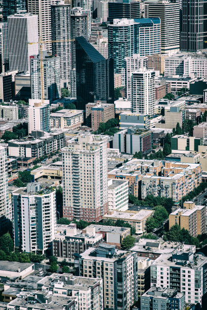 城市市区空中全帧背景图片下载