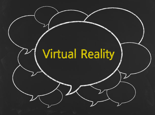 虚拟现实(讨论概念)-商业黑板背景图片下载