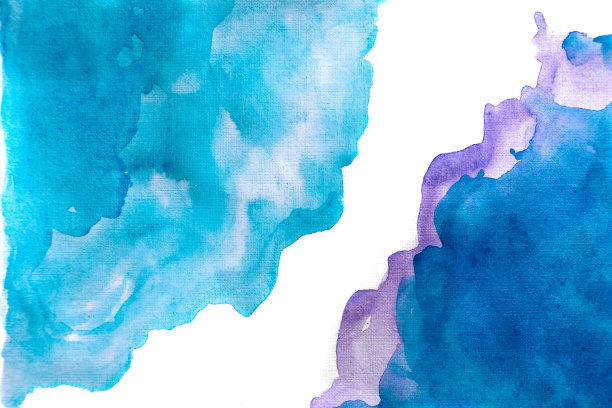 蓝色水彩抽象背景素材图片