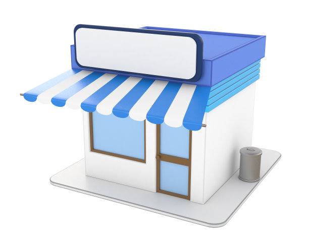 微型商店，3d插图图片下载