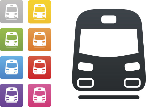 本地火车上的彩色按钮设计元素图片下载