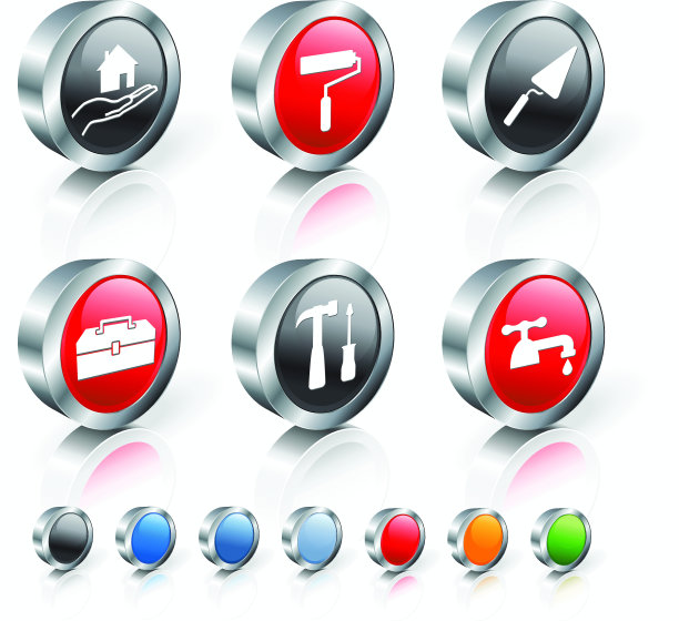 房子维修版权免费矢量图标集图片下载