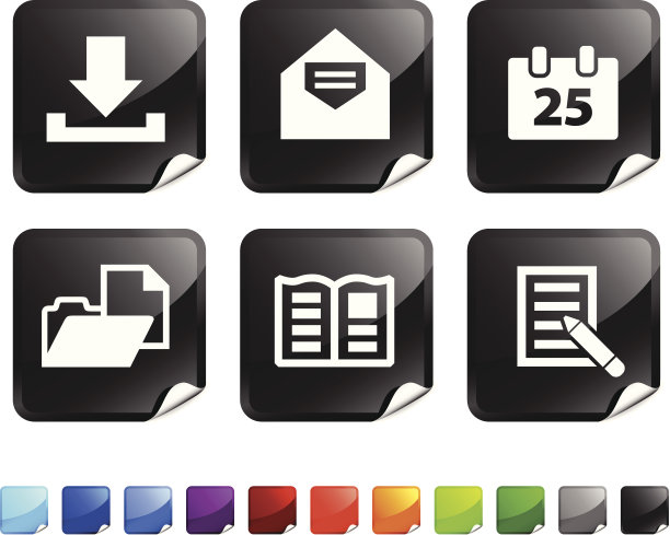 文档版税免费矢量图标集图片下载