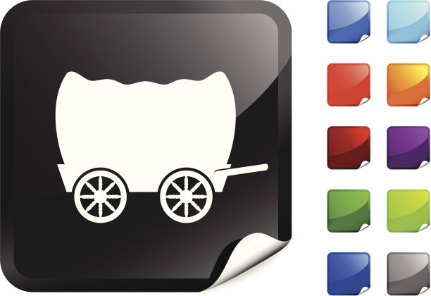 狂野西部马车互联网版税免费矢量艺术图片下载