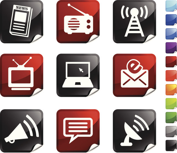 电子贴纸一样的小工具与鼠标箭头图片下载