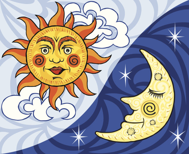 太阳和月亮图片下载